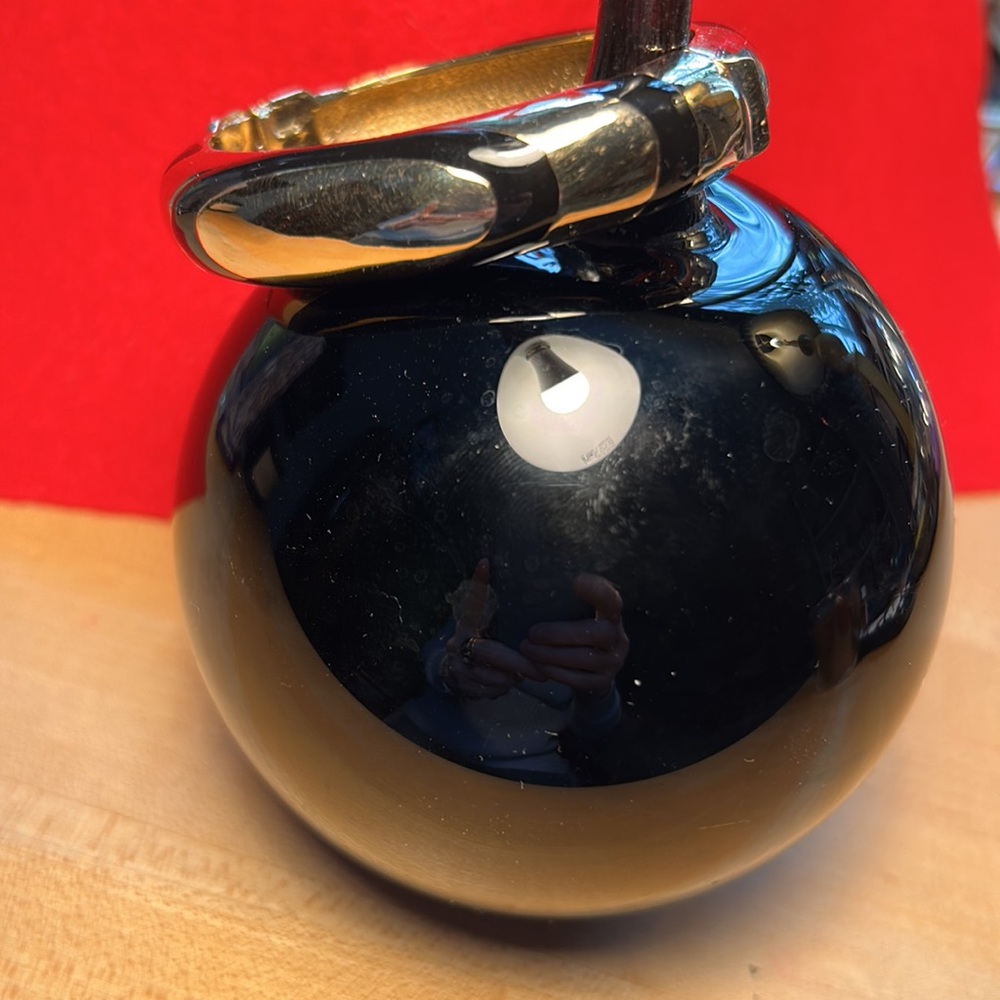 Signed Ciner Modernist Hinged Bangle Bracelet - image 2